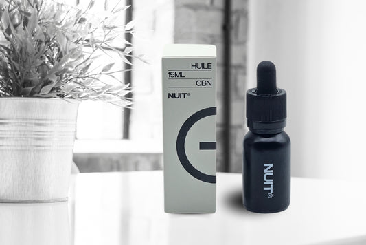 Huile NUIT 45% - Huile CBD + CBN + Valériane + Passiflore + Mélisse 15ml